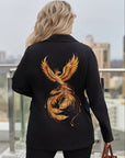 Стилно мъжко Printed blazer  от polyester, lycra и nylon, изображение с модел, носещ blazerто.