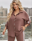 Shirt and pants set  от cotton и polyester, с elastane за комфорт, в естествено ежедневен стил.