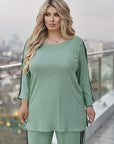 Ribbed fabric set with stripes , polyester 80%, lycra 2%, nylon 18%, моден и комфортен дамски комплект.