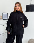 Corduroy set with viscose, cotton and elastane, soft and stylish, image of comfortable clothing set.