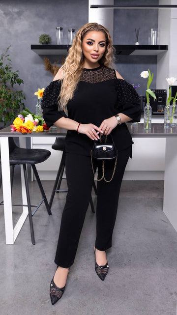 Two-piece set with mesh  - Twiggy Shop