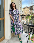 Loose-fitting floral dress