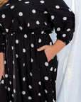 Midi-length polka dot dress  - Twiggy Shop