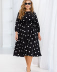 Midi-length polka dot dress  - Twiggy Shop