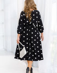 Midi-length polka dot dress  - Twiggy Shop