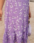 Floral soft fabric dress  с марка YR, polyester 100%, изображение на цветна рокля с цветен принт.