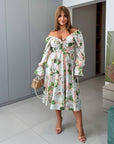 Robe midi fleurie