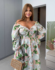 Robe midi fleurie