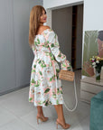 Robe midi fleurie
