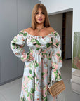 Robe midi fleurie