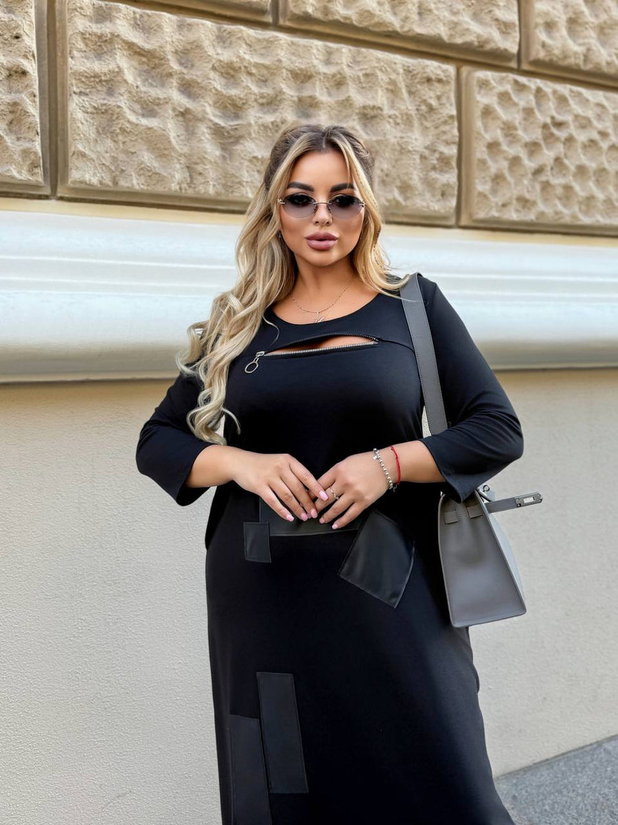 Long dress with zippers  - Twiggy Shop