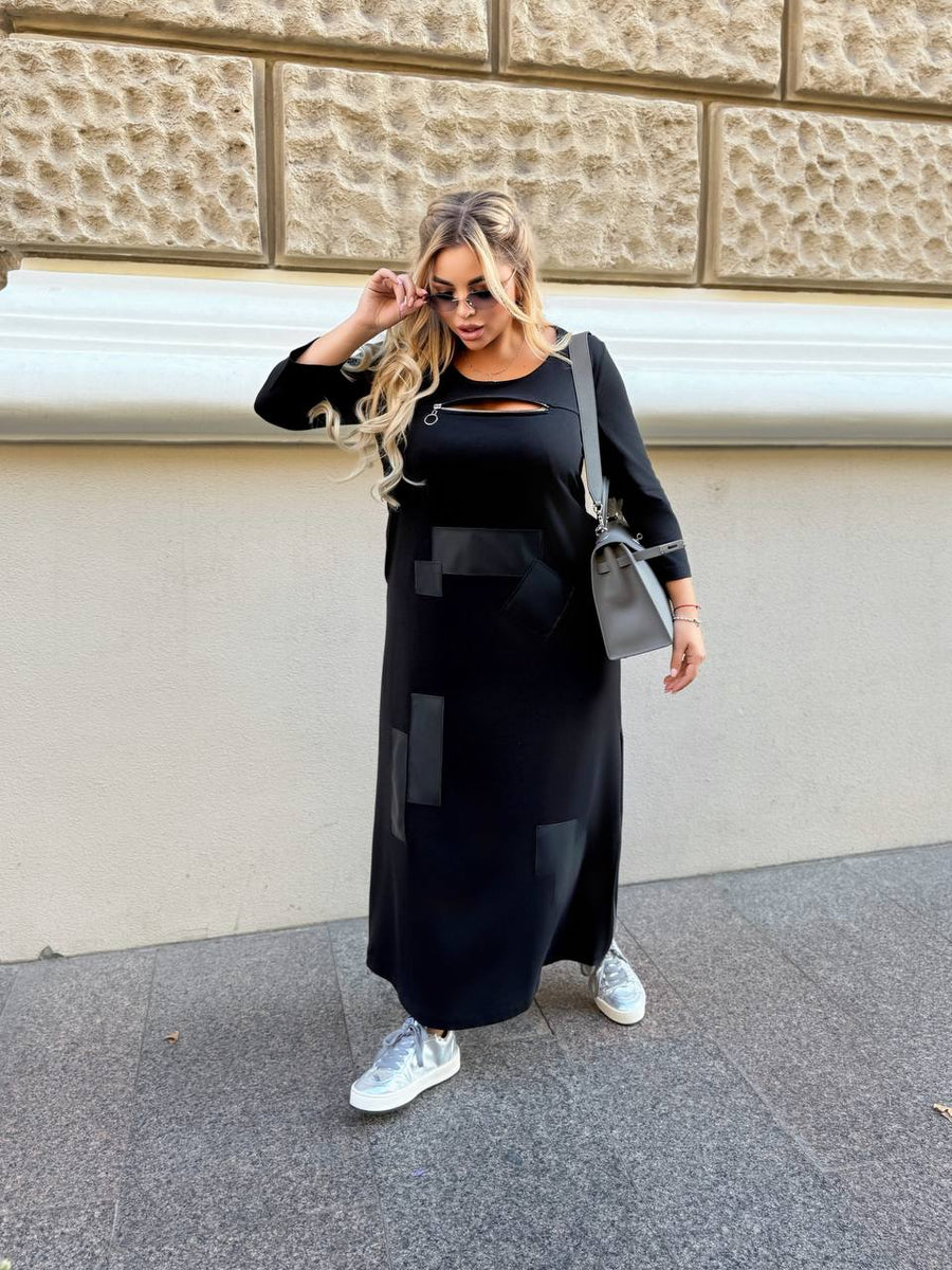 Long dress with zippers  - Twiggy Shop