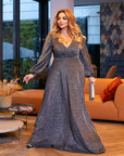 Robe longue en lurex