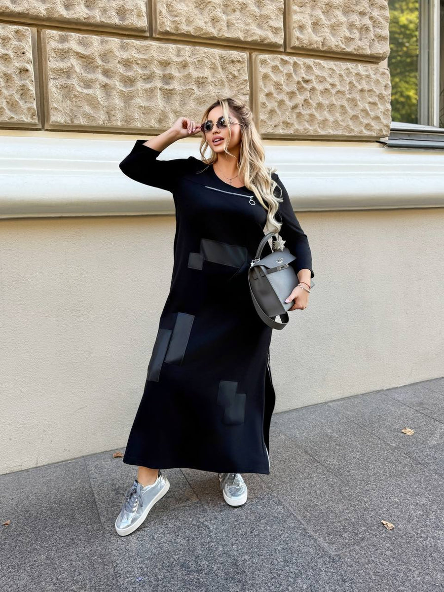 Long dress with zippers  - Twiggy Shop