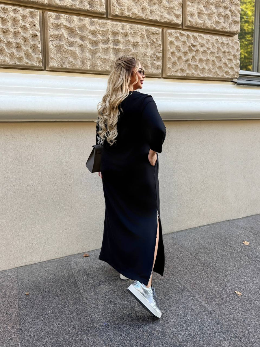 Long dress with zippers  - Twiggy Shop