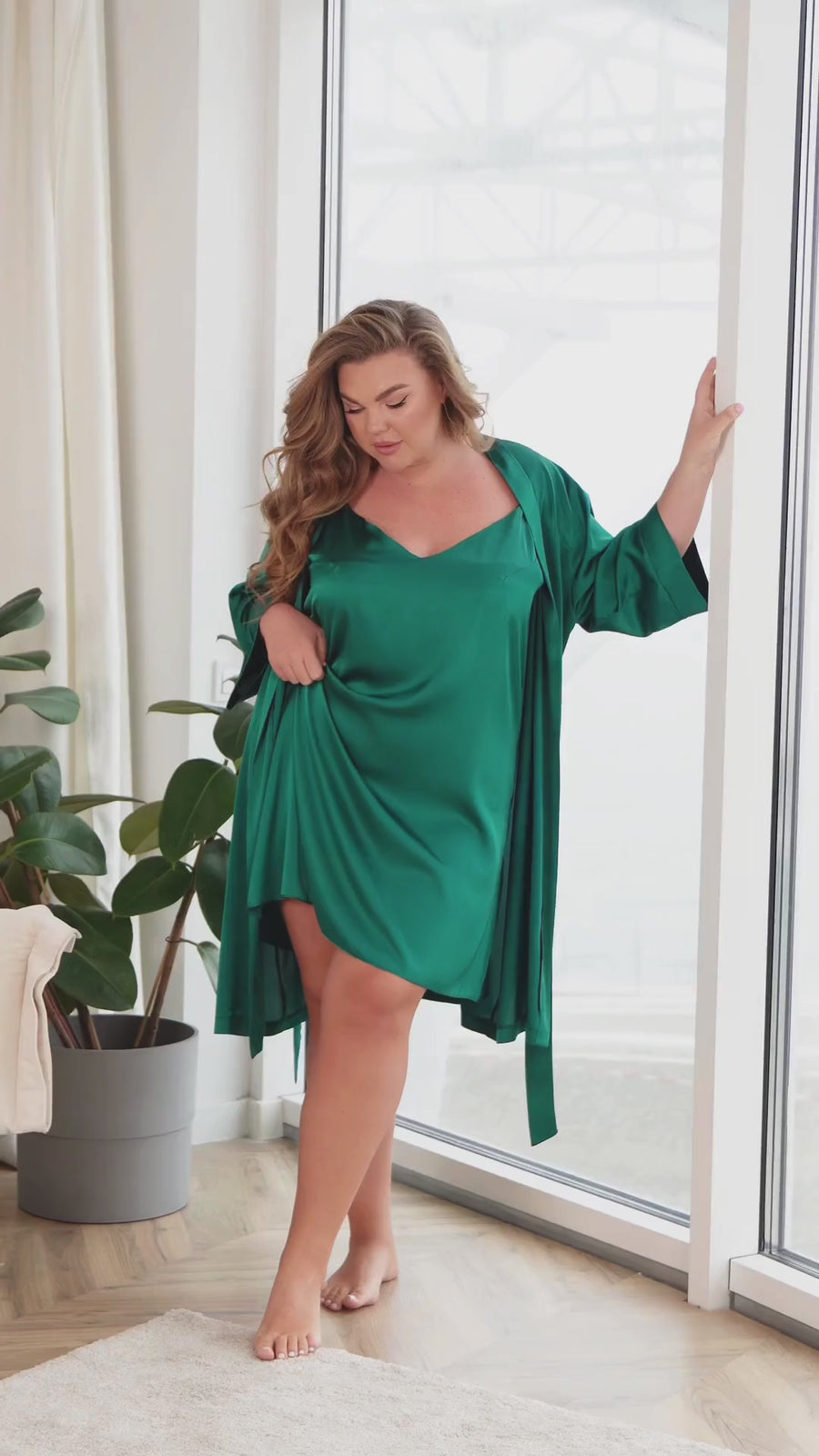 Σετ ρόμπα και νυχτικό