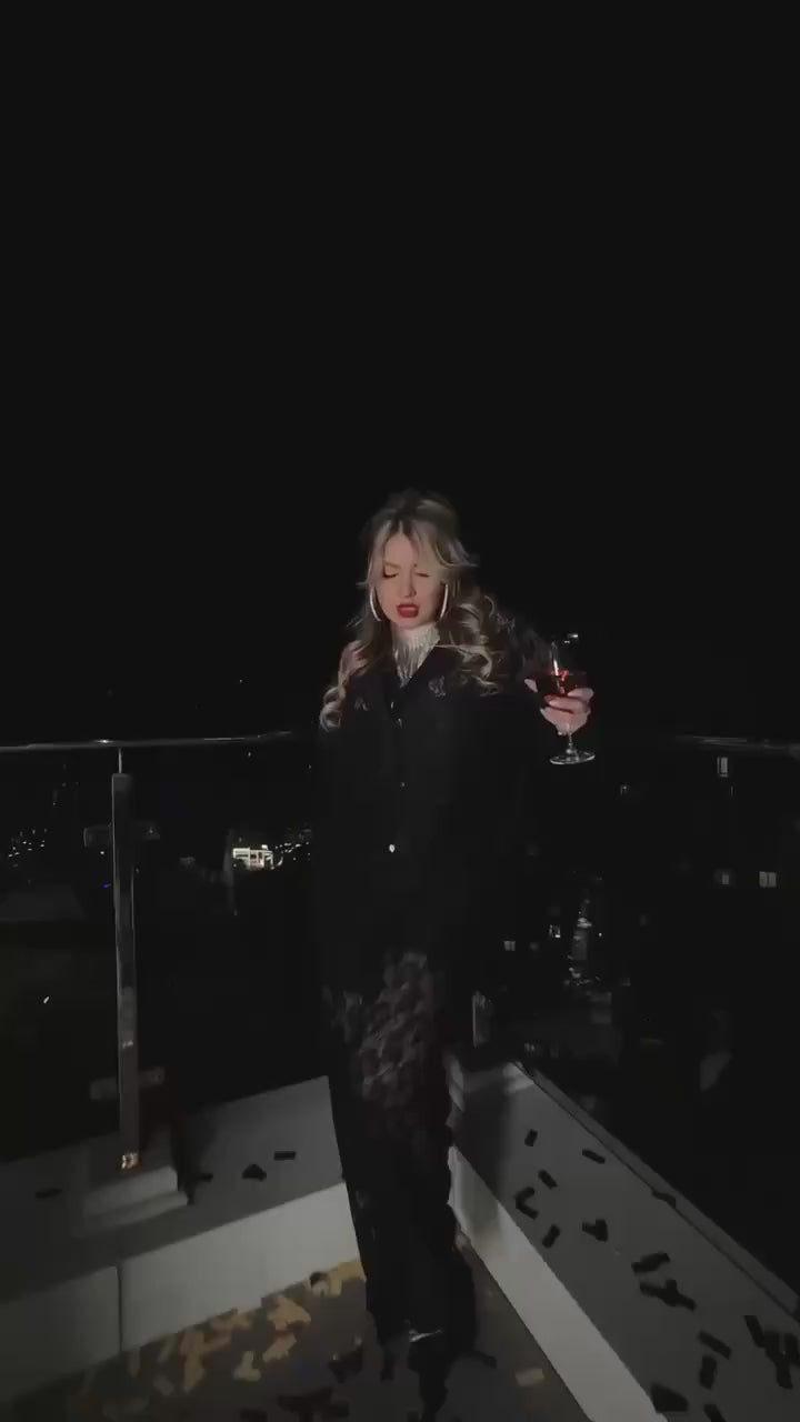 Conjunto de encaje de noche