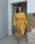 Polka-Dot Midi Dress