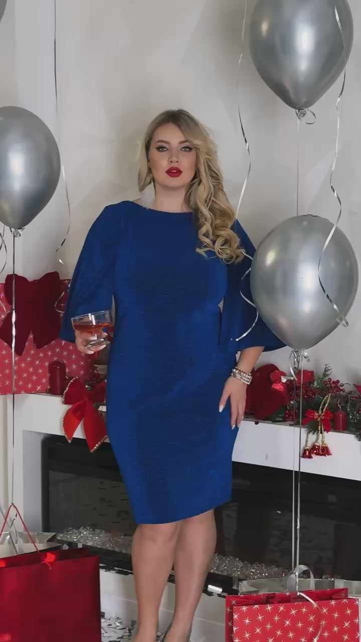 Robe courte en lurex