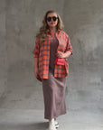 Camicia oversize in flanella