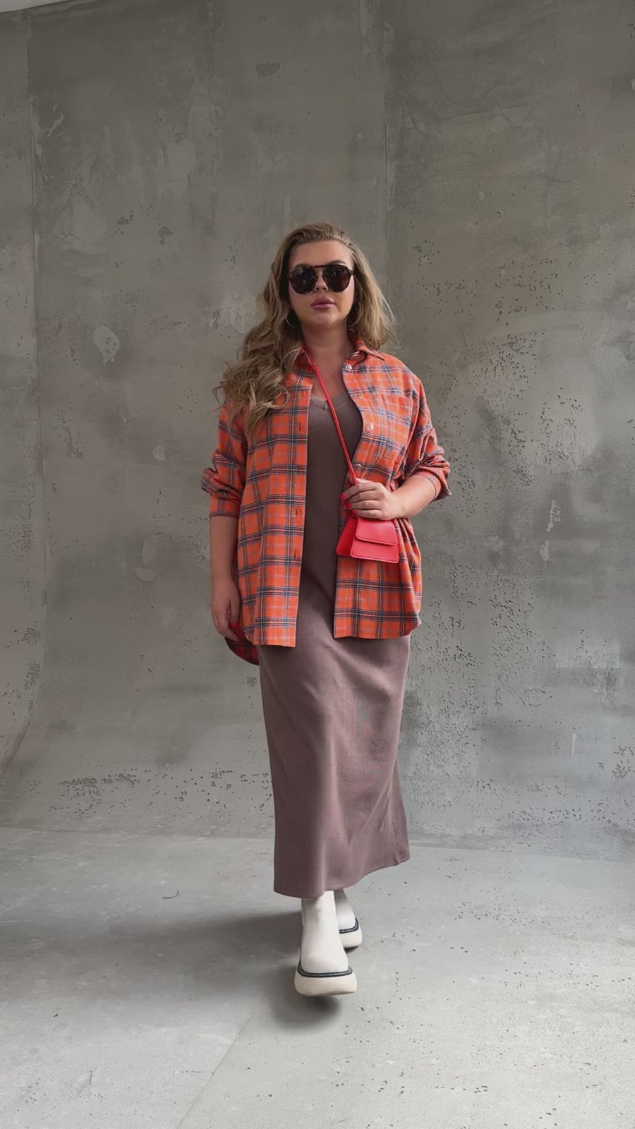 Camicia oversize in flanella