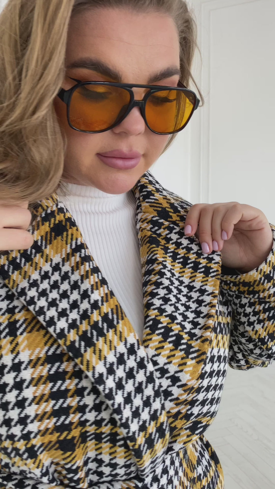 Checkered coat