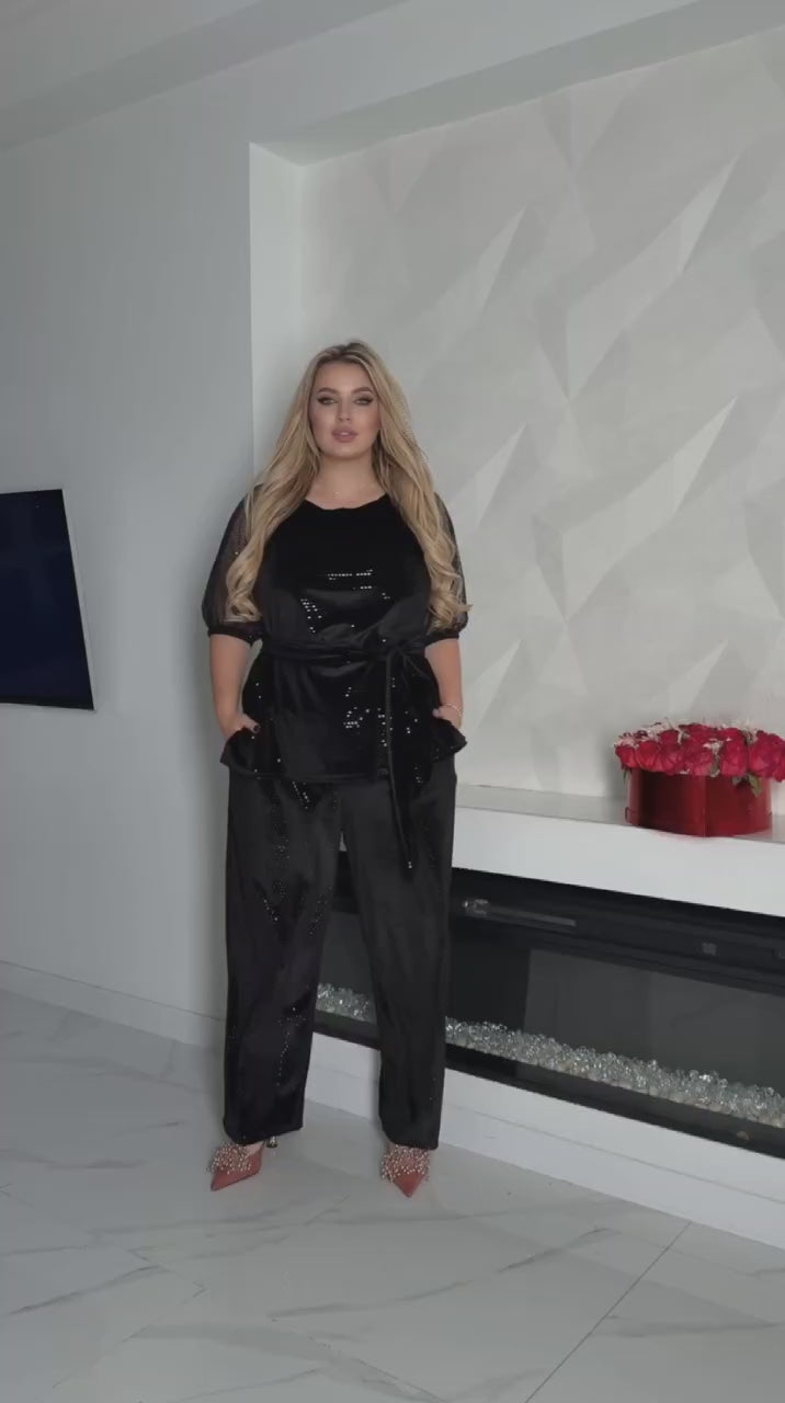 Sametový set s leskem