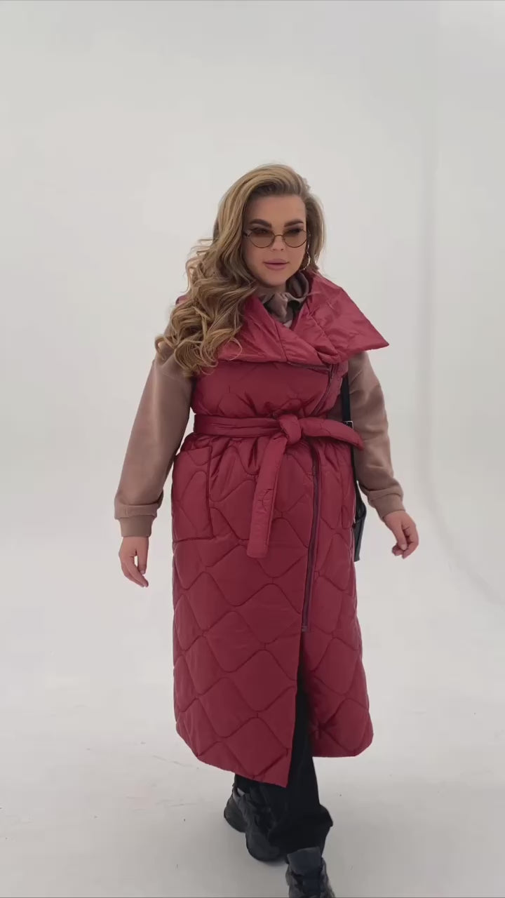 Dlhá nylonová vesta