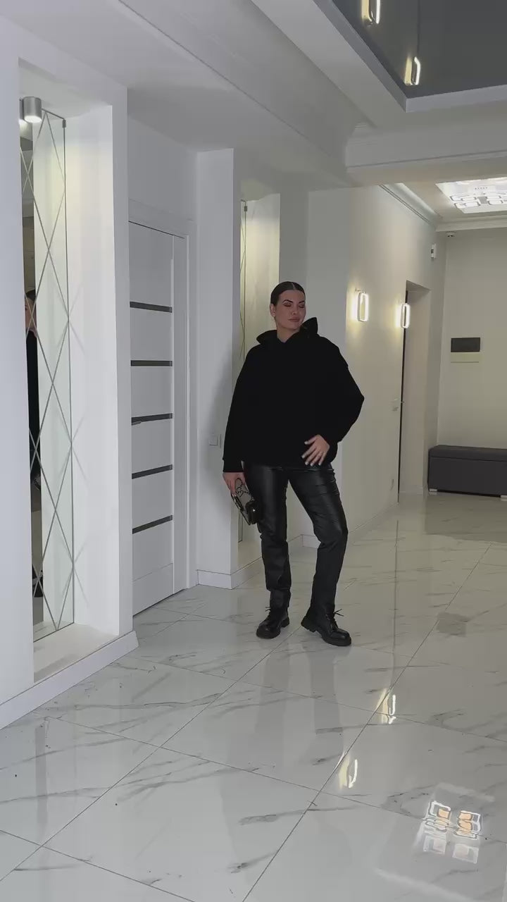 Топъл кожен панталон