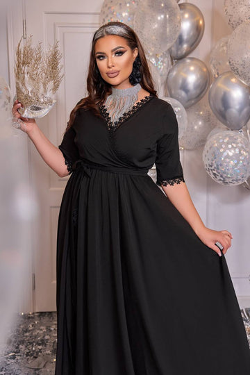 Rochie lunga din material moale
