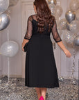 Flared dress with lace