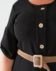 Short dress with a belt