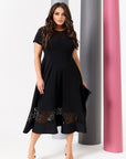 Cut out dress with lace