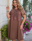Dress in a loose fit with embroidery